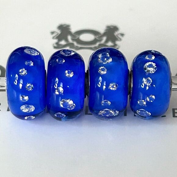 TROLLBEADS Ukraine Diamond Blue Cornflower Meadow #2 LAA 925S NEW! w Certificate - Picture 5 of 11